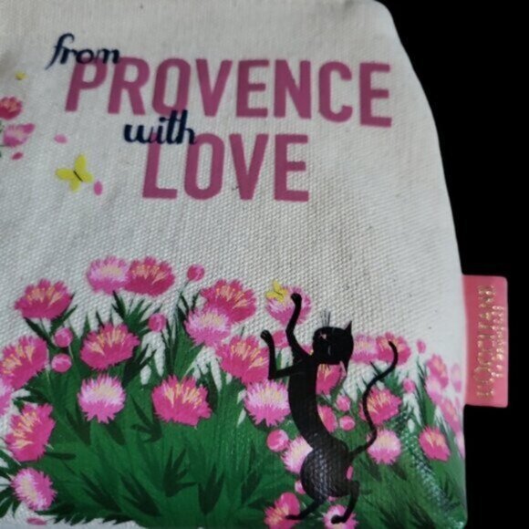 Canvas Makeup Cosmetic Travel Bag Pretty Woman Floral Cat L'Occitane En Provence - Picture 5 of 7
